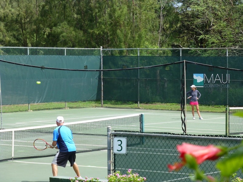 tennis court at maui country club