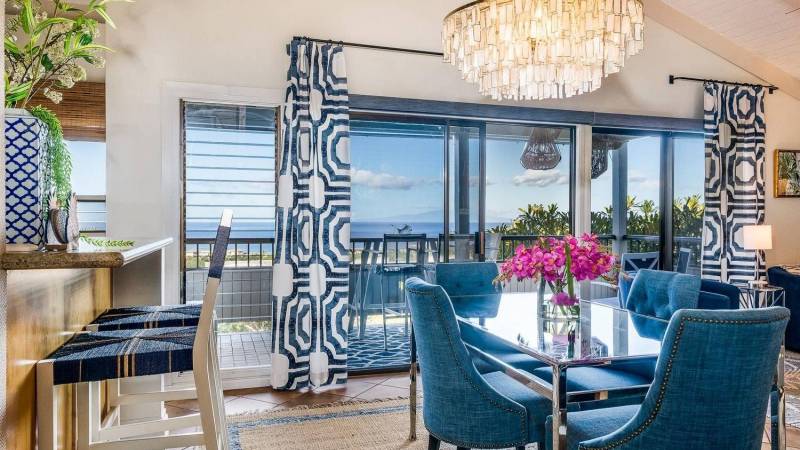 dining room with ocean view on maui
