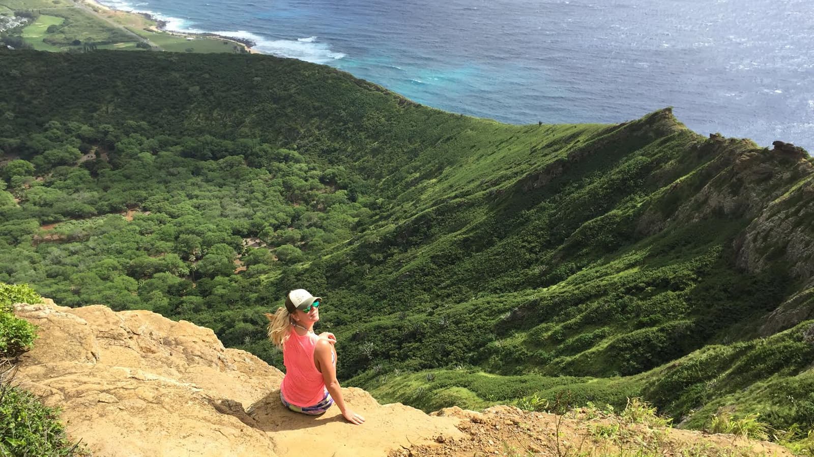 Top of Koko Head Oahu panoramic view