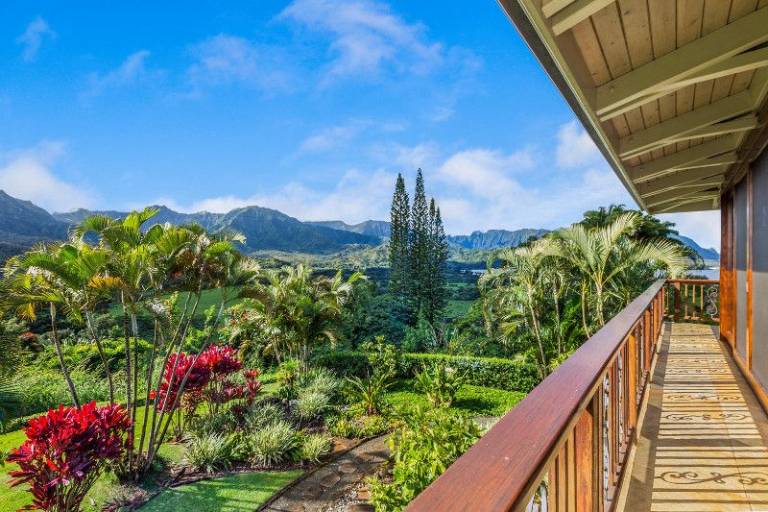 Endless Hanalei Views from New Listing on Hanalei Plantation Rd