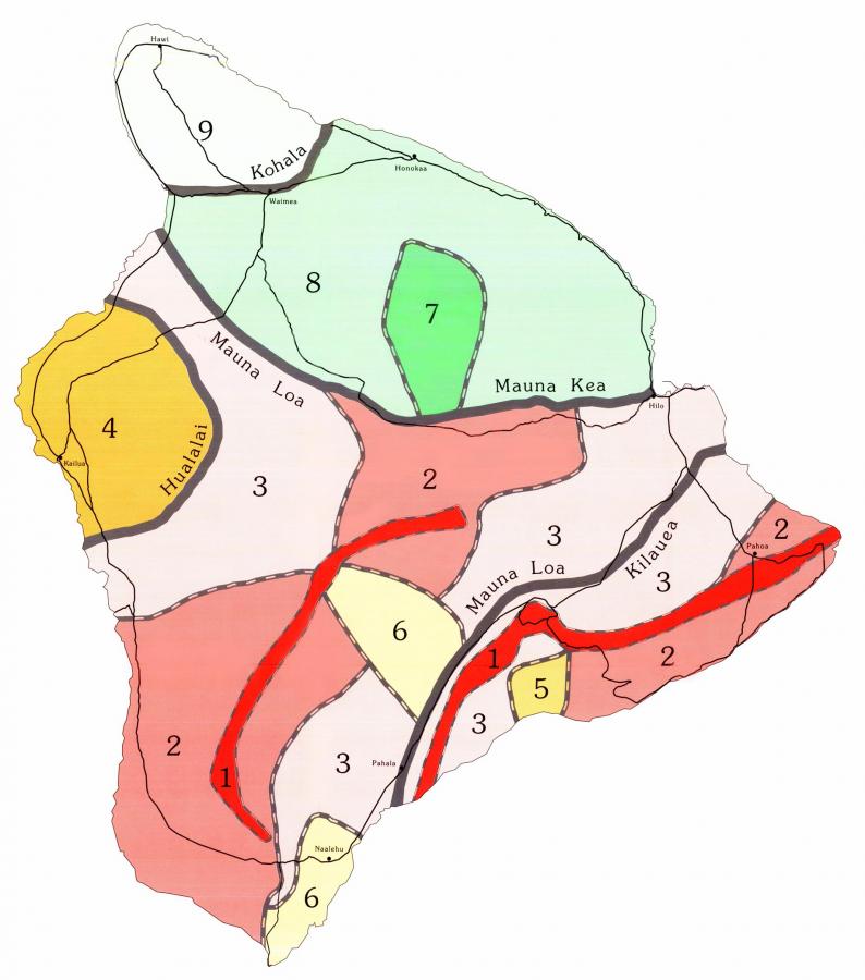 USGS lava zone map