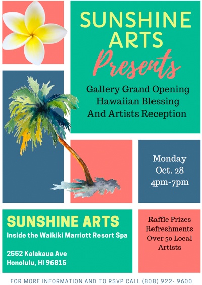 Invitation to Sunshine Arts Hawaii Blessing Ceremony