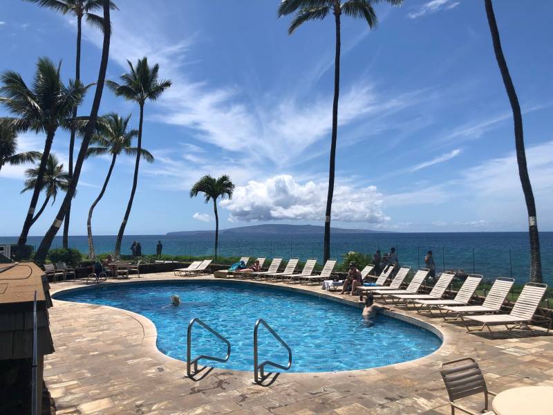 Royal Mauian condo pool with ocean view
