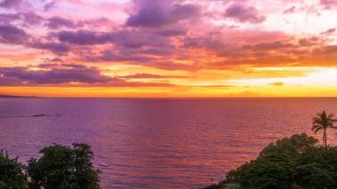 sunset over mauna kea resort kohala coast