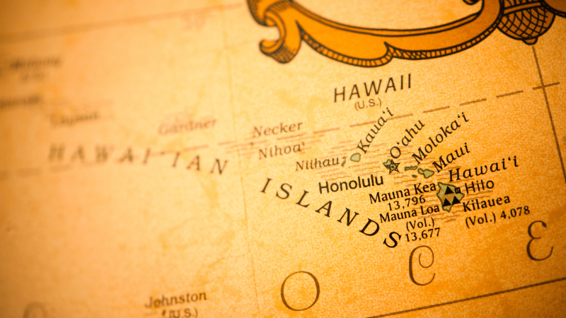 map of hawaiian islands