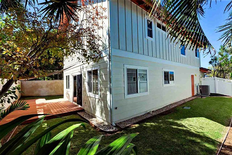 backyard of kahului maui home for sale