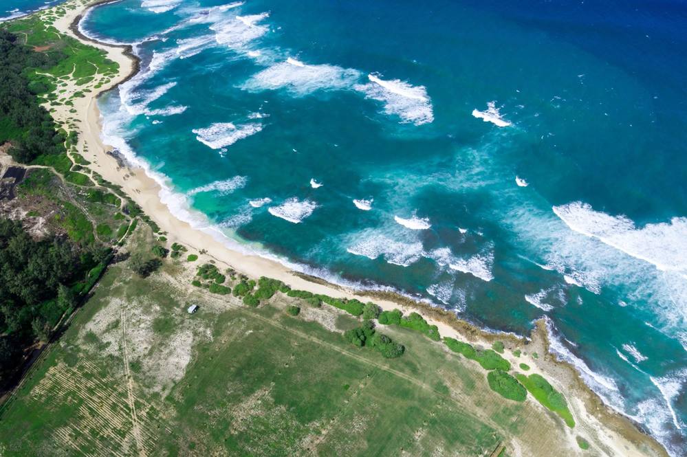 Aerial view of Oahu North Shore Property for Sale
