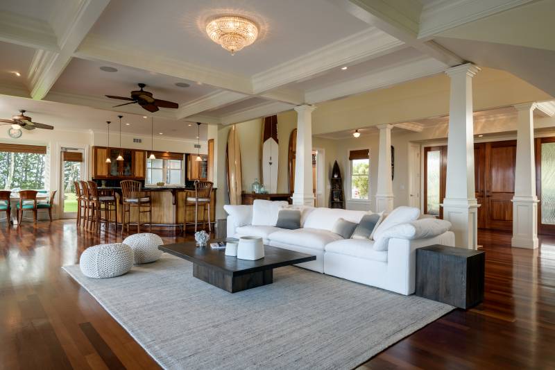 large open great room luxury maui estate