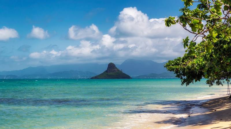 view from oahu beach