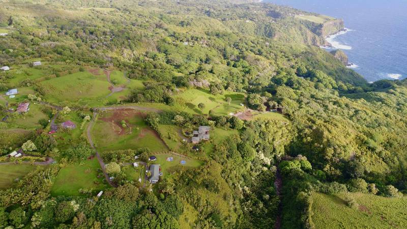 overhead shot of Kailua Country Estates in Haiku Maui HI