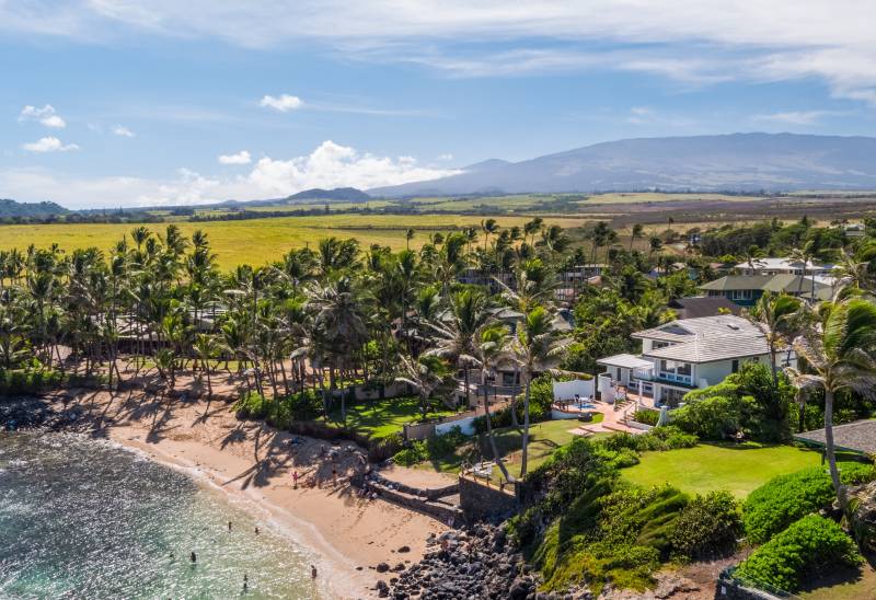 paia maui beachfront home for sale