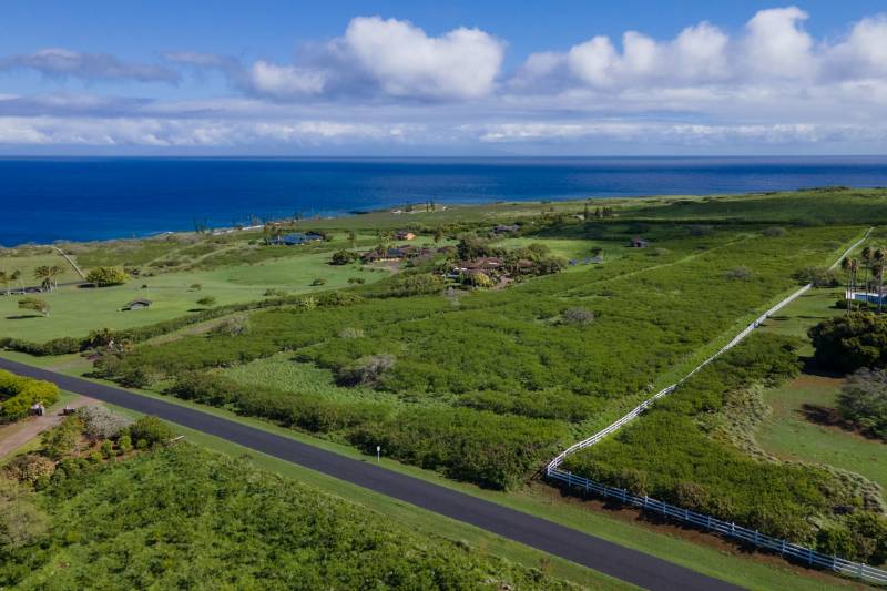 Aerial view of Puakea Bay Ranch lot for sale