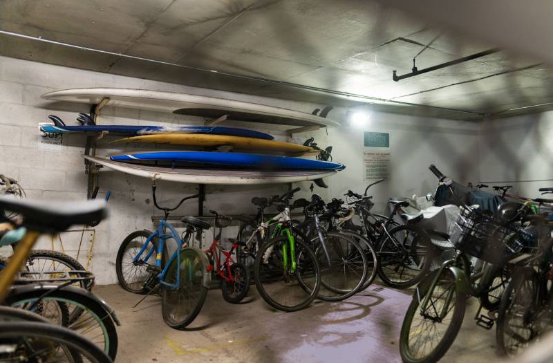 storage for bikes and surfboards
