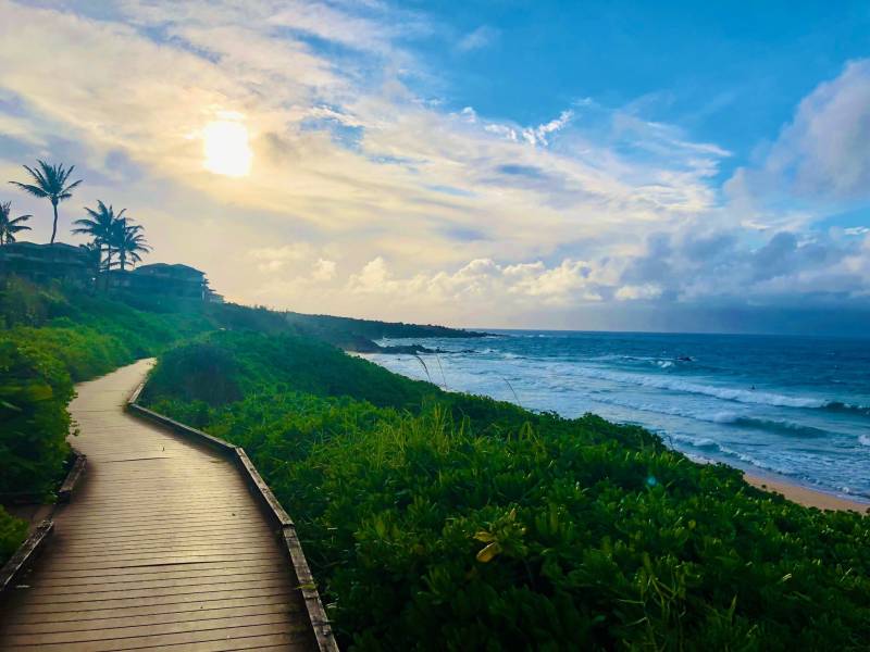 path by the beach on maui