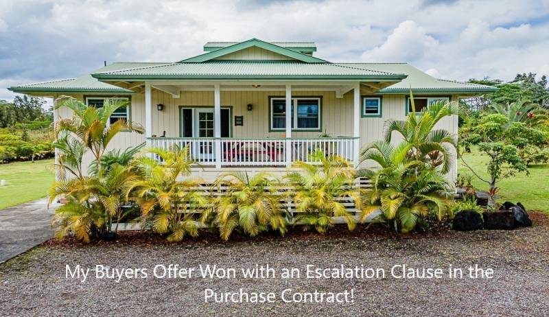 buyers won this property with an escalation clause in purchase contract