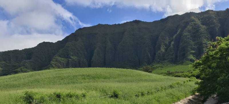 Wai'anae Mountain Range in Makaha Valley Oahu