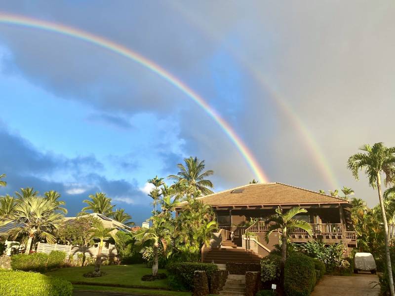 rainbow overhead kaanapali maui home