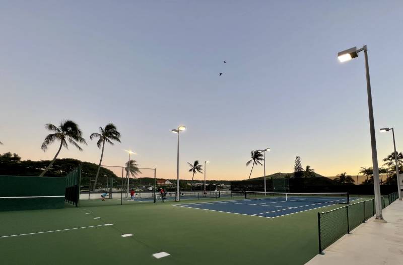tennis courts at the esplanade
