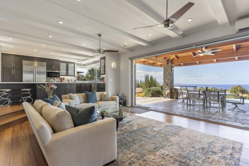 ocean views from living area