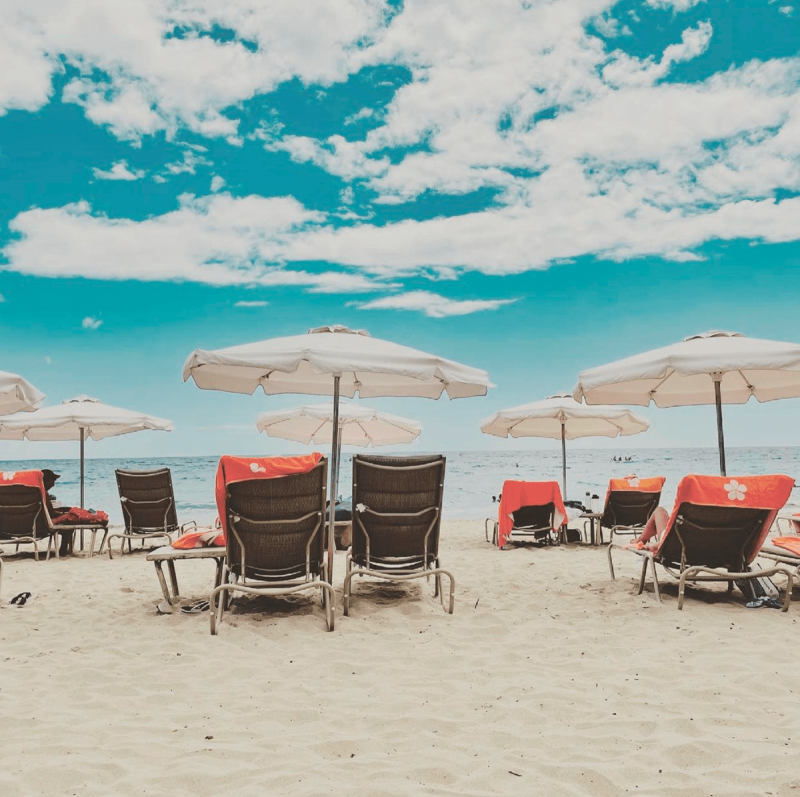 chairs on the beach at mauna kea resort big island