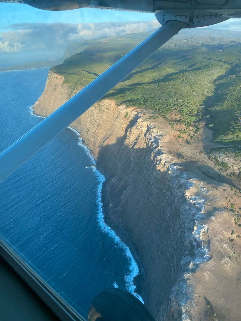 view of molokai from the air