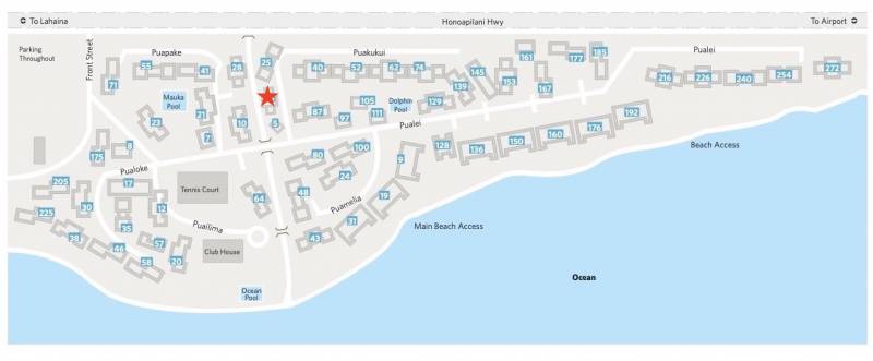 map of puamana townhomes on maui