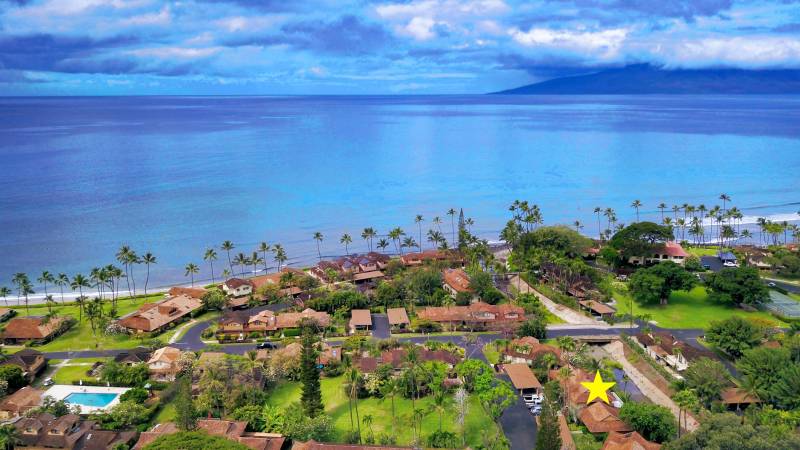 aerial view of puamana on maui