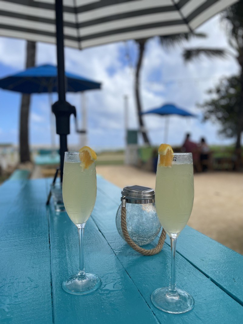 drinks by the beach