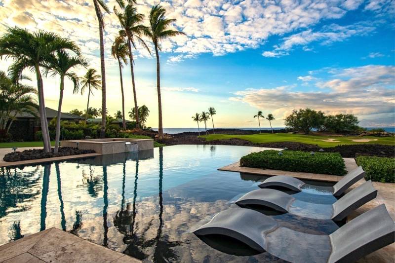 ocean view pool at mauna lani luxury home for sale