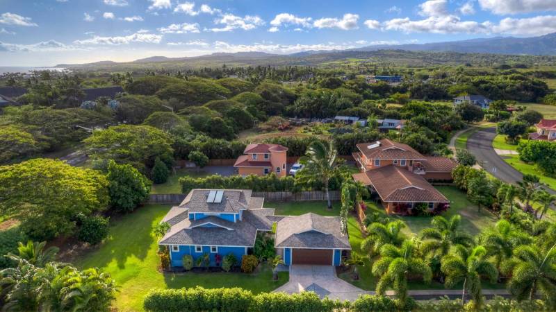 aerial view of home on kauai for sale