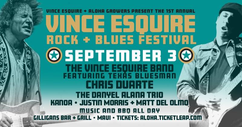 vince esquire rock and blues festival september 3