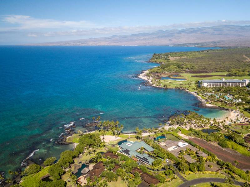 big island coast aerial view
