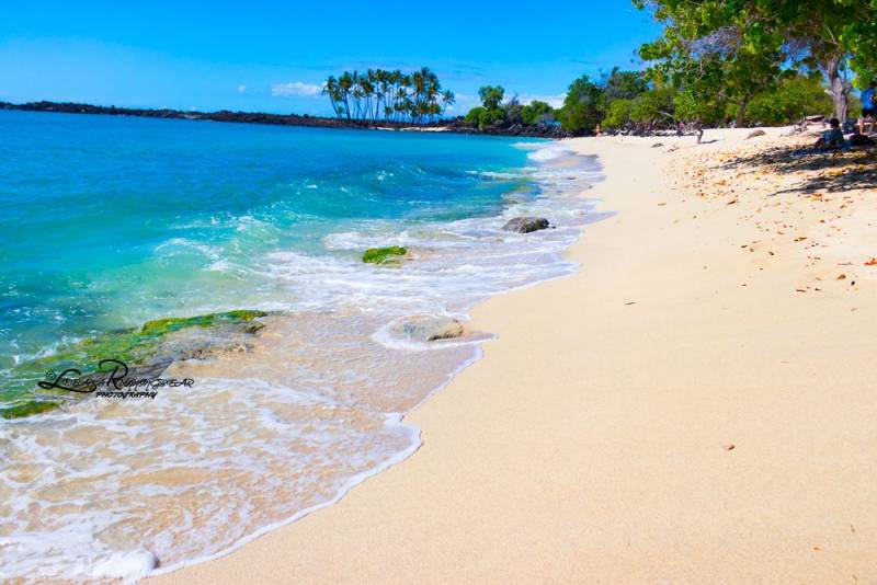white sand beach on hawaiis big island