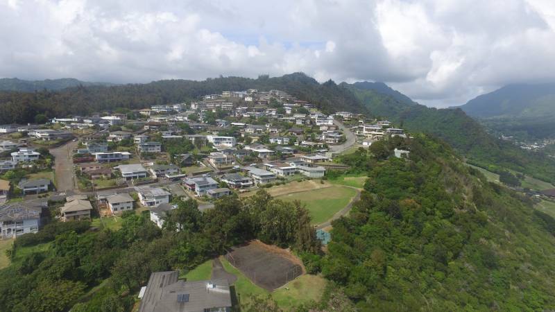 aerial view of alewa heights honolulu