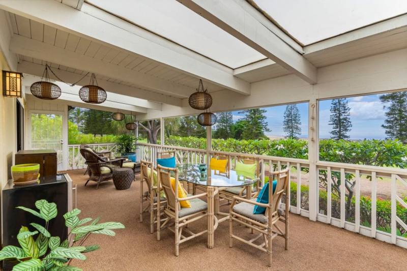 back deck in upcountry maui home