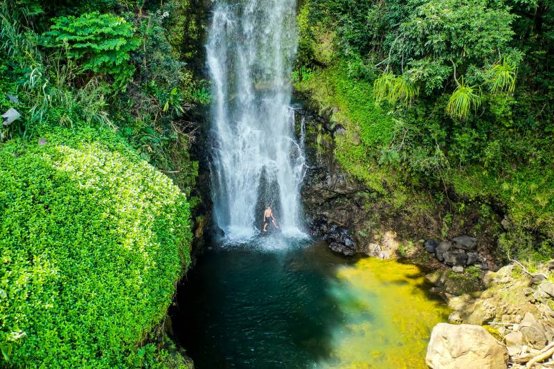 waterfall on hamakua coast big island