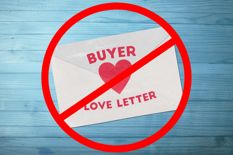 crossing out buyer love letter