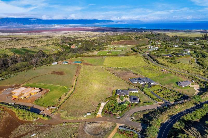 aerial view of property on the north shore of maui for sale