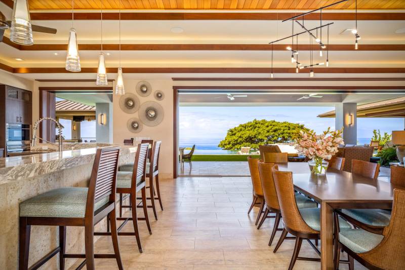 dining room with ocean views