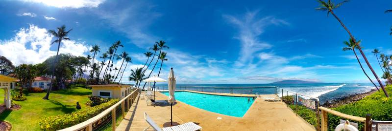panoramic photos of puamana oceanfront pool