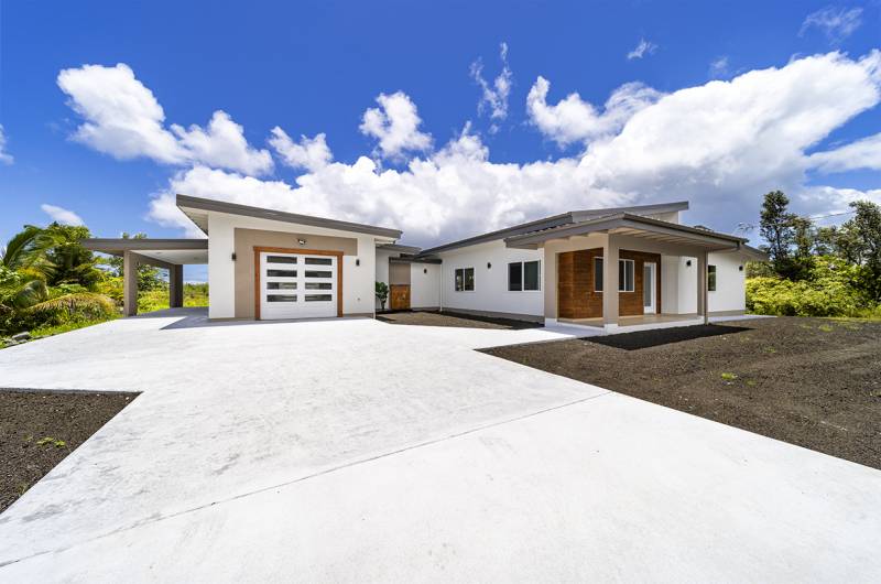 modern new construction home on big island