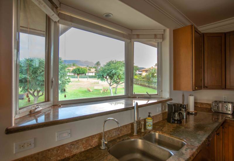 kitchen with west maui mountain views