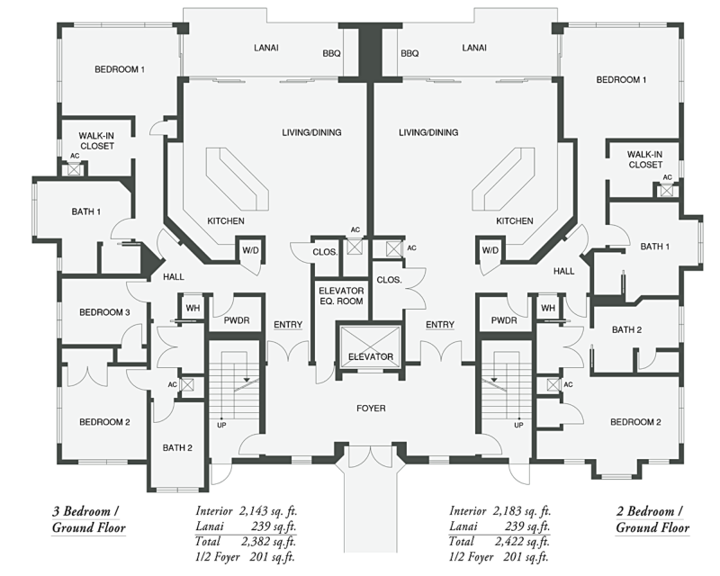 three bedroom floorplan