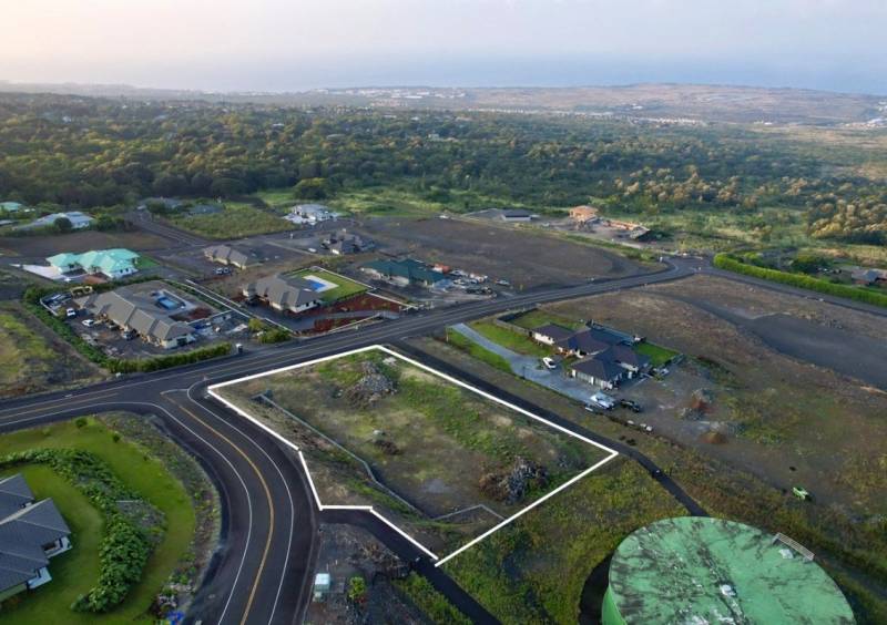 aerial view of big island lot outlined