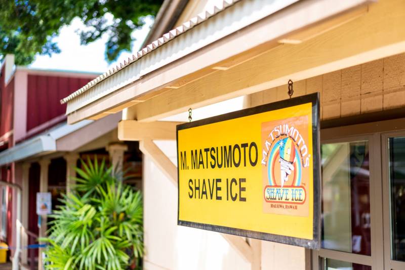 sign for matsomoto shave ice shop