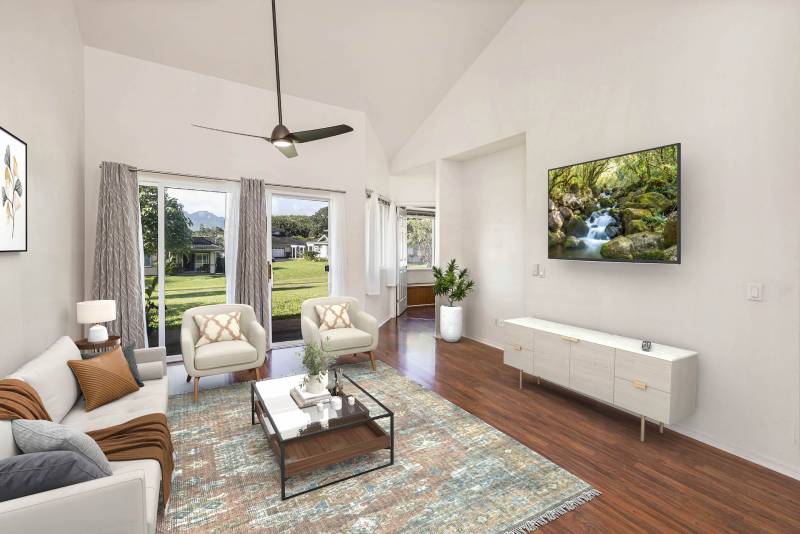 bright white puhi kauai condo living room