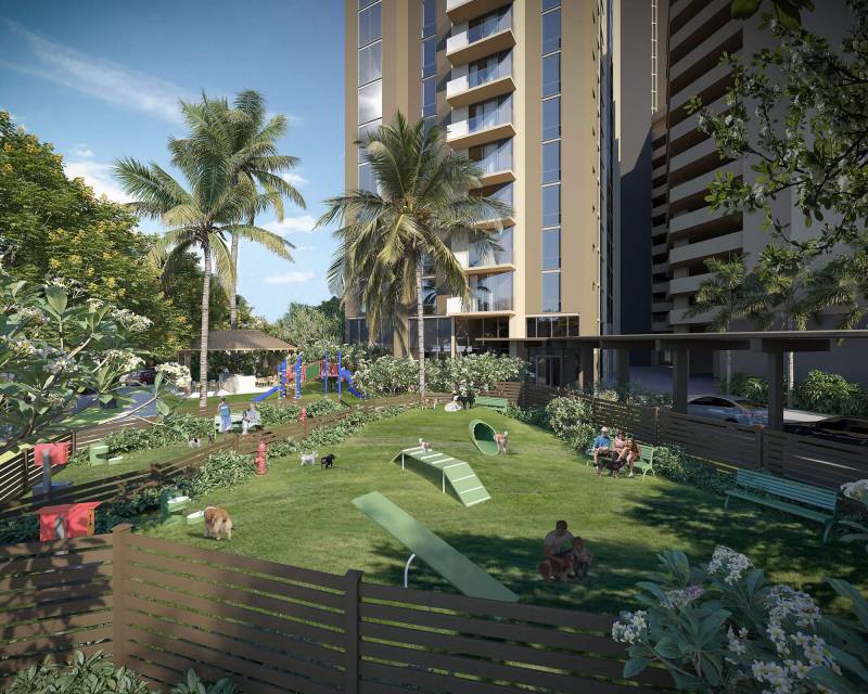 dog park at kuilei place condo building