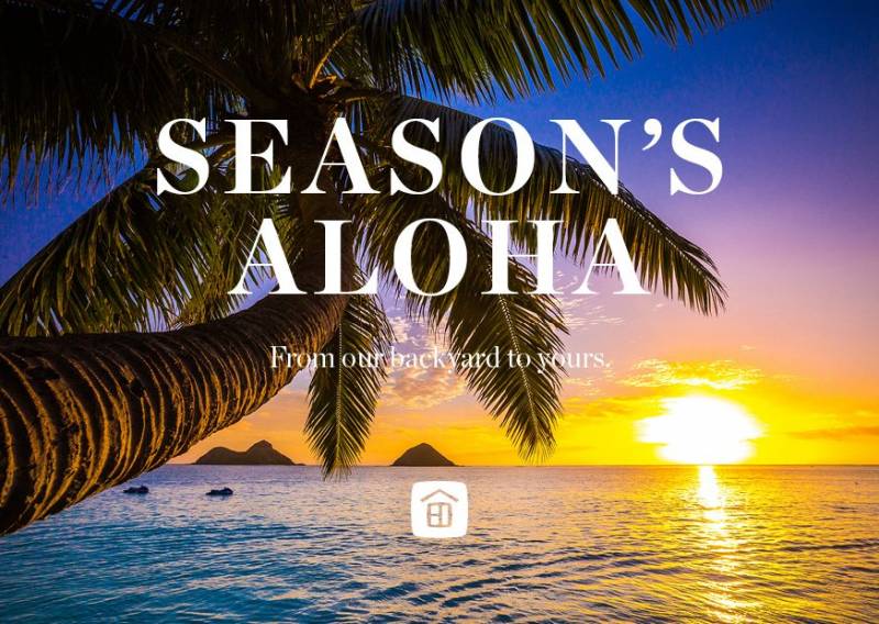 season's aloha from our backyard to yours