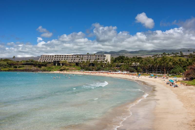 beach at mauna kea resort big island hawaii