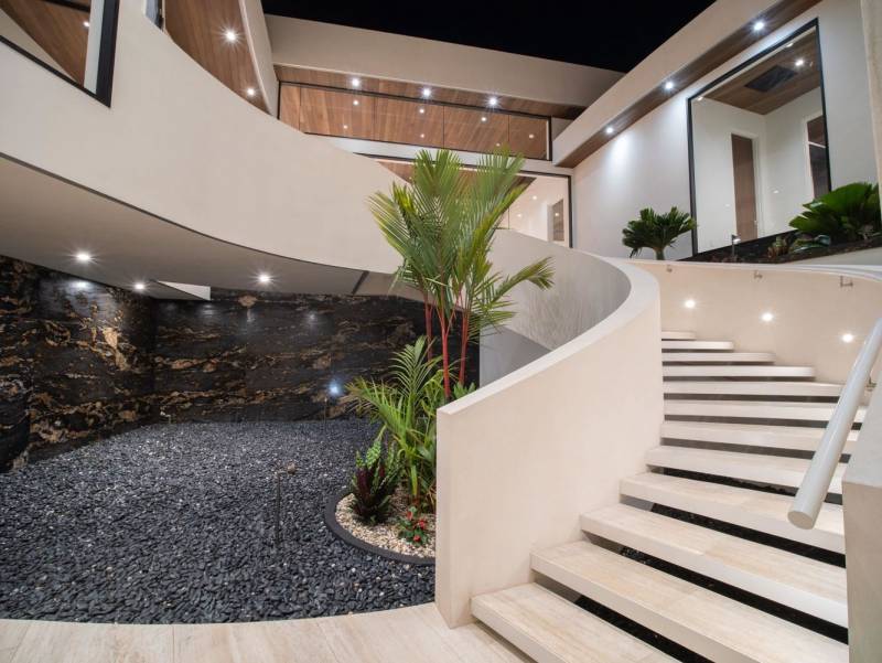 staircase leading to maui luxury home for sale